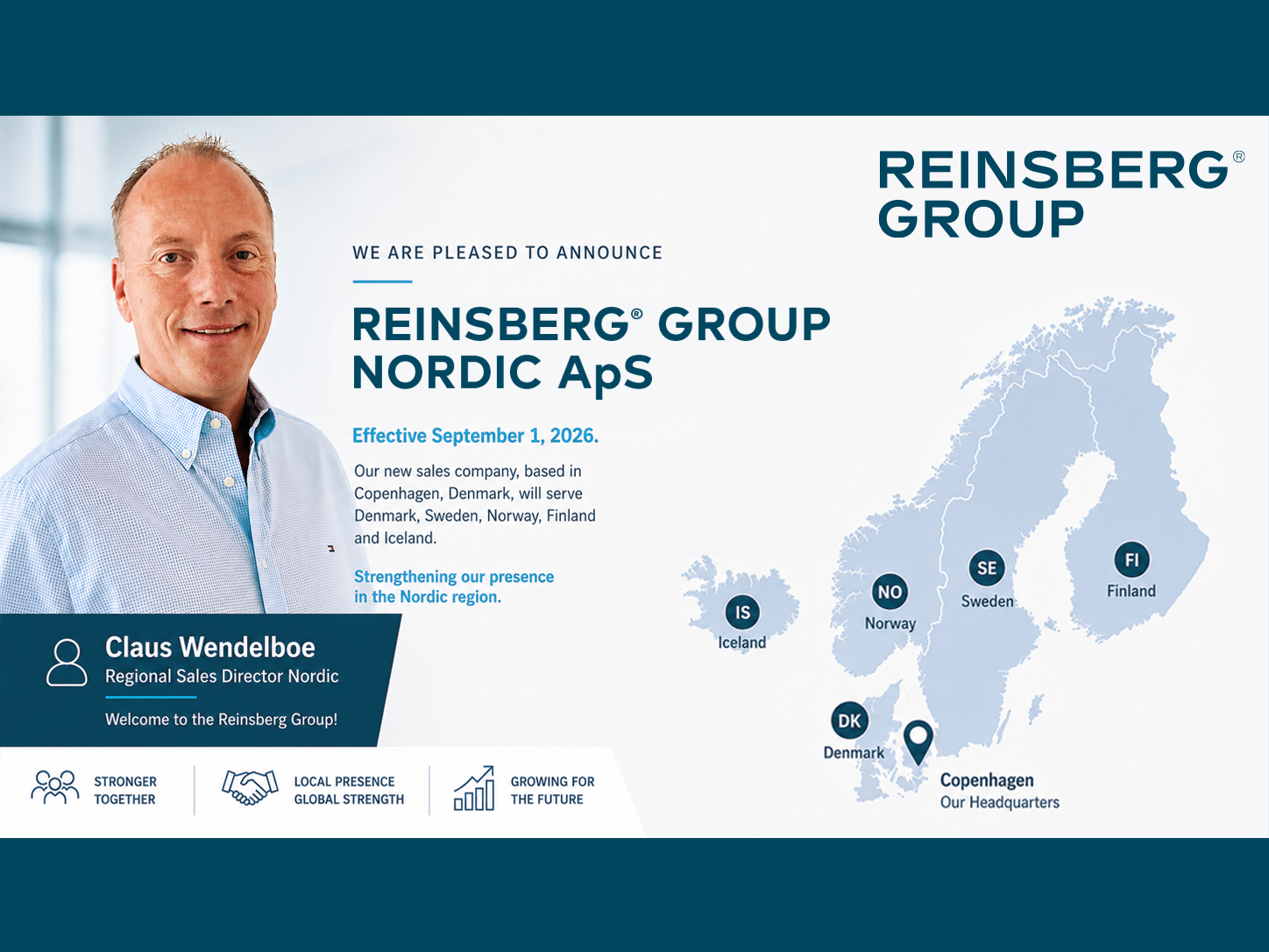 Reinsberg Group opens a regional office for the Nordic countries in Copenhagen